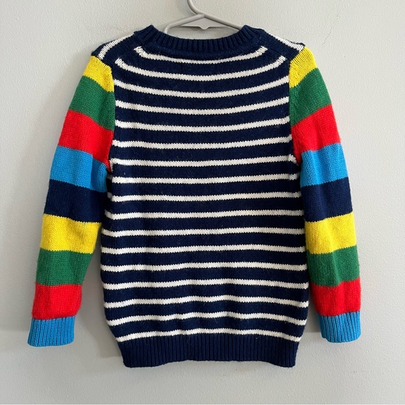 Mini Boden Striped Wool Blend Sweater Size 3-4Y Gender Neutral Primary Classic - Picture 5 of 6